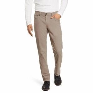 Brax Mens Pants Light Brown houndstooth Cooper Fancy Straight Leg Casual 34/30